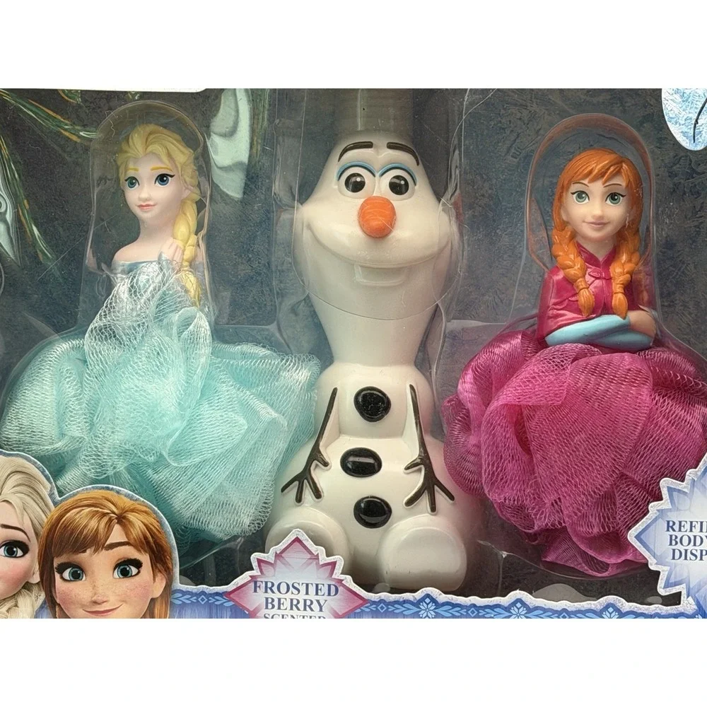 NEW‎ Disney Frozen Bath Time Friends One Dispenser with Body Wash Two Squirters